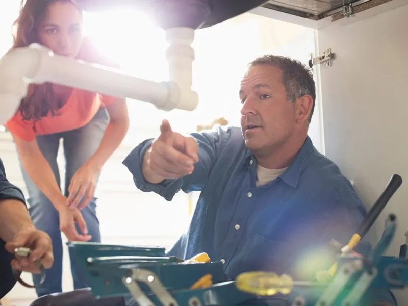 Plumber answering service with UK-based virtual receptionists handling emergency callouts job enquiries and appointment scheduling 24/7